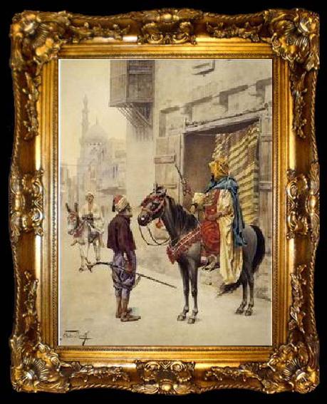 framed  unknow artist Arab or Arabic people and life. Orientalism oil paintings 96, ta009-2